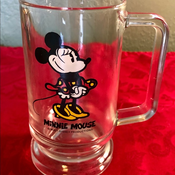 Minnie Mouse Walt Disney Productions Glass Mug - Picture 2 of 5